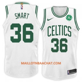 Maillot NBA Boston Celtics Marcus Smart 36 Nike 2017-18 Blanc Swingman - Homme